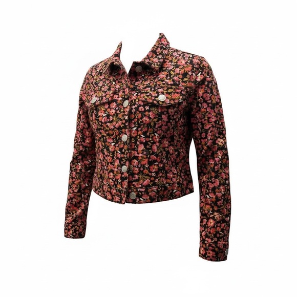 Floral Kids Jean Jacket - Picture 2 of 7